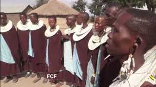 A Tanzanian Maasai tribes singing and jumping dance in their boma [upl. by Kennan]