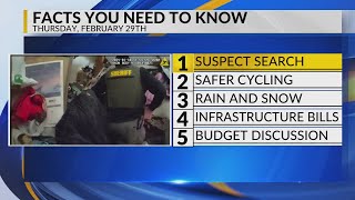 KRQE Newsfeed Suspect search Safer cycling Rain and snow Bills signed Budget discussion [upl. by Romeo]