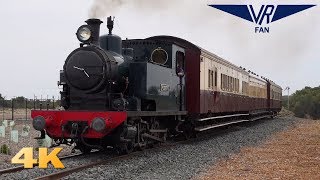 Pozieres Steam Loco on the Bellarine Railway Australian Trains in 4K [upl. by Ayhdnas]