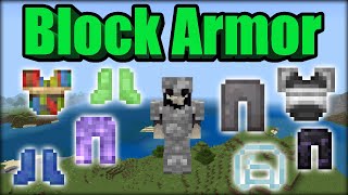 Block Armor Addon MCPE Bedrock Edition Minecraft [upl. by Waligore]