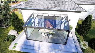 Pergola Roof  Sunroom full enclosure [upl. by Eneri224]