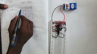 Half Adder by using NAND Gate IC7400 [upl. by Ilwain]