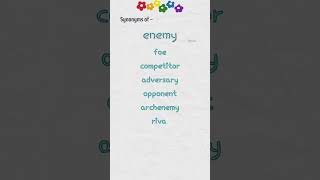 Synonyms of ENEMY arcbrainsparks englishvocabulary dailyenglish [upl. by Isiad]