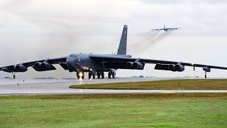 Two B52H Stratofortress landed near the Ukrainian border [upl. by Cavill]