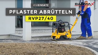 BAUMAX Rüttelplatte RVP2740 Pflaster einrütteln [upl. by Takken]