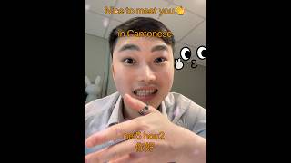 How to say “Nice to meet you” in Cantonese  🇭🇰👋 cantonese funny fyp chinese viral [upl. by Grof667]