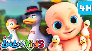 Gossey Gander  S2EP98  4 Hour Kids Songs  LooLoo Kids Songs for Kids [upl. by Ornstead544]