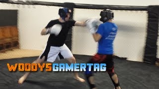 Woody vs Andy Sparring MMA ragingkorean [upl. by Noirod]