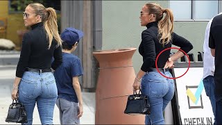 Jennifer Lopez With Her Son Max At School In Santa Monica [upl. by Shirline]