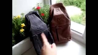 BULLCAPTAIN crossbody genuine leather backpack [upl. by Llamaj]