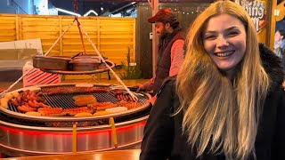 🇬🇧🎄🎅 LONDON CHRISTMAS MARKET 2023 TRAFALGAR SQUARE CHRISTMAS MARKET 2023 LONDON STREET FOOD 4K [upl. by Anillehs]