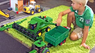 Bruder Tractors for KIDs BIG Farm World [upl. by Xuagram]