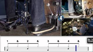 HeelToe Bass Drum Fills  Drum Lesson DRUMEO [upl. by Nahs]