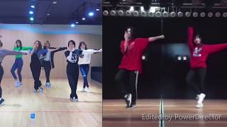 Honda Hitomi and Nakano Ikumi dancing to Twices Heartshaker Predebut Video [upl. by Jessa969]