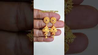 22k gold jhumka earrings designs hallmark [upl. by Dreyer187]