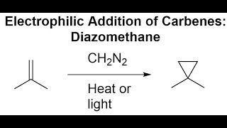 Electrophilic Addition of Carbenes Diazomethane [upl. by Morgun130]