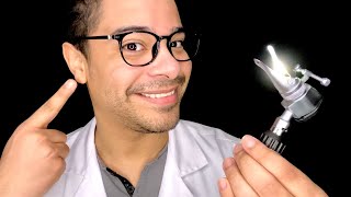 ASMR Ear Exam amp Hearing Test with Otoscope amp Ear Cleaning Male Doctor ASMR [upl. by Asilenna666]