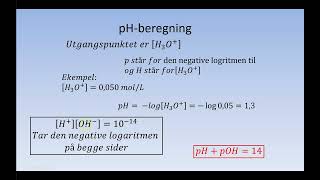 Vannets egenprotolyse og pHbegrepet [upl. by Aimat]