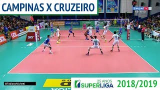 Campinas x Cruzeiro  Superliga de Vôlei Masculino 20182019 [upl. by Nye]