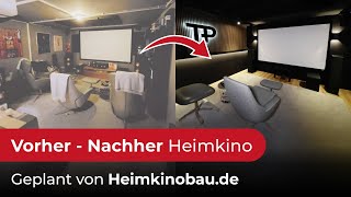 Vorher  Nachher Das Cinema TP geplant von HEIMKINOBAUDE Klipsch JVC amp Denon sorgen für den Spaß [upl. by Sucirdor]