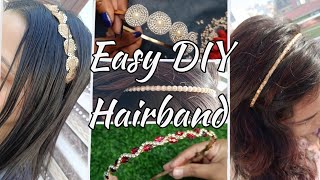 Easy Diy Hairband l How to make hairband 😍trending diy handmade handmadecraft craft easytop5 [upl. by Akiemahs]