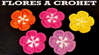 PASO A PASO PARA TEJER FLORES A CROCHET [upl. by Eornom345]