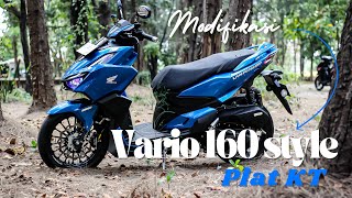 VARIO 160 style PLAT KT  modifikasi vario160 [upl. by Enom]