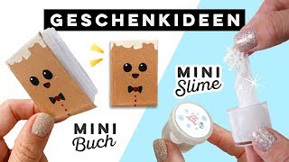 5 DIY Geschenkideen MINI Notizbuch amp Slime Schnell und einfach Weihnachtsgeschenke für BFF [upl. by Neiv414]