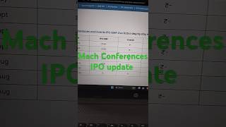 Mach conference IPO update ipo trading stockmarket [upl. by Jemie]