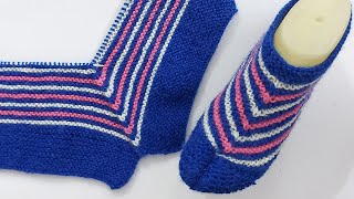 Knitting Ladies Thumb Socks  Shoes  Anguthey Wali Socks [upl. by Oirramaj]