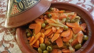 Tajine de poulet aux carottes et aux olives [upl. by Ahsrat]