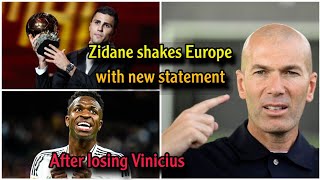 New comment from Zidane on Vinicius Junior losing the Ballon dOr to Rodri [upl. by Hjerpe9]