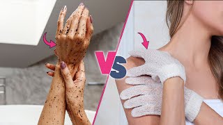 Body Scrub vs Exfoliating Gloves  Which is Right for You [upl. by Ocimad933]