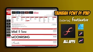 TAMBAH FONT DI IOS IPAD IPHONE TUTORIAL [upl. by Grounds]