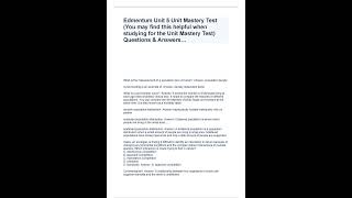 Edmentum Unit 5 Unit Mastery Test You may find this helpful when studying for the Unit Mastery Test [upl. by Bentley]