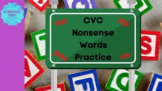 CVC Nonsense Words Practice 4 with music Dibels NWF [upl. by Ricarda]