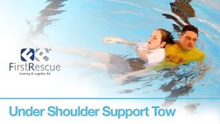 Under Shoulder Support Tow  RLSS National Pool Lifeguard 8th Edition [upl. by Gwenn228]