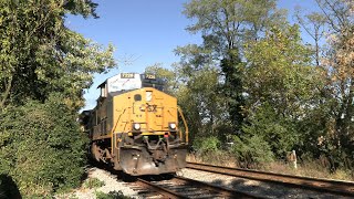 4K 1020 CSX I031 UPS Container Train at Elkridge MD [upl. by Heuser817]