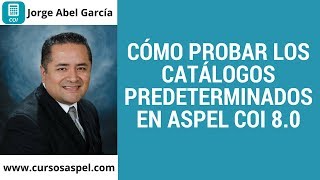 🔴 CATALOGOS PREDETERMINADOS DE ASPEL COI 80 [upl. by Rhianna135]