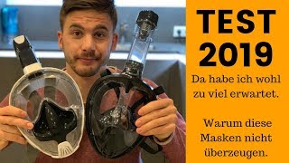 2019 Schnorchelmaske im Test Billigschrott aus Asien Tauchermaske Vollmaske Produktvergleich [upl. by Dave]