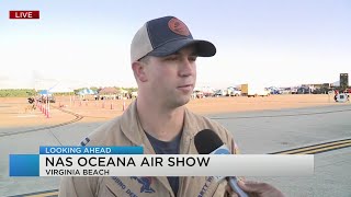 NAS Oceana Air Show preview Talking with Navy pilot Marty Wilson [upl. by Randene]