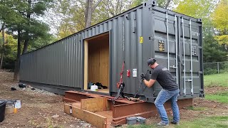 Man Builds Amazing DIY Container Workshop  Start to Finish by BendheimBoards [upl. by Baelbeer]