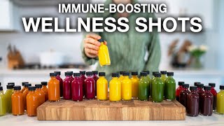 6 ANTIINFLAMMATORY IMMUNEBOOSTING WELLNESS SHOTS  prep weeks in advance no juicer needed [upl. by Lavro]