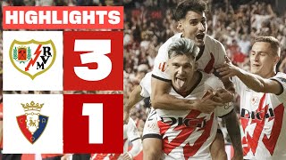 RAYO VALLECANO 3  1 CA OSASUNA  RESUMEN LALIGA EA SPORTS [upl. by Rebna]