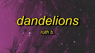 Ruth B  Dandelions slowed  reverb Lyrics  cause im in a field of dandelions [upl. by Willin773]