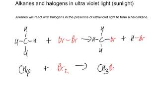 Reactions of Alkanes with Halogens [upl. by Neelia]