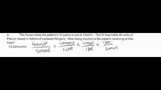 Dosage calculation ob math  nursing math  Pitocin calculation [upl. by Onairpic]