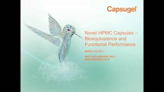 Novel HPMC Capsules  Bioequivalence amp Functional Performance [upl. by Fogel]