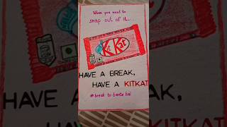 Project 2Kitkat Advertisement❤️🍫Drawing of kitkat chocolate viral art trending shorts kitkat [upl. by Norabal66]