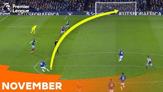 OUTRAGEOUS GOAL FROM OWN HALF  Best Premier League Goals Scored In November [upl. by Violetta]